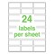 Avery UltraDuty 1 in. x 2.5 in. GHS Chemical Waterproof and UV Resistant Labels - White (600/Pack)